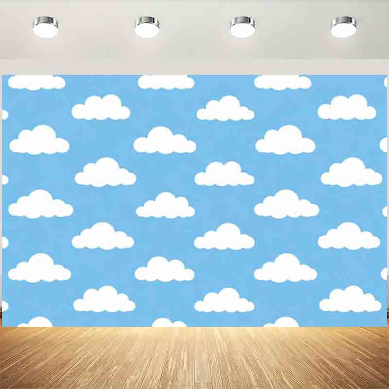Photography Lighting White Background - Çizgi Film Basit Mavi Gökyüzü Beyaz