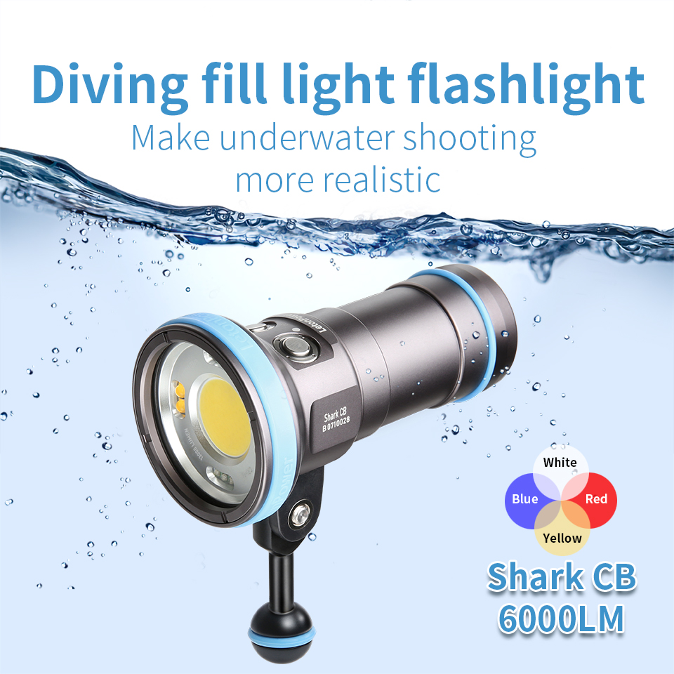 Photography Lighting Angles - Shark CB 6000 Lümen Dalış Feneri,
