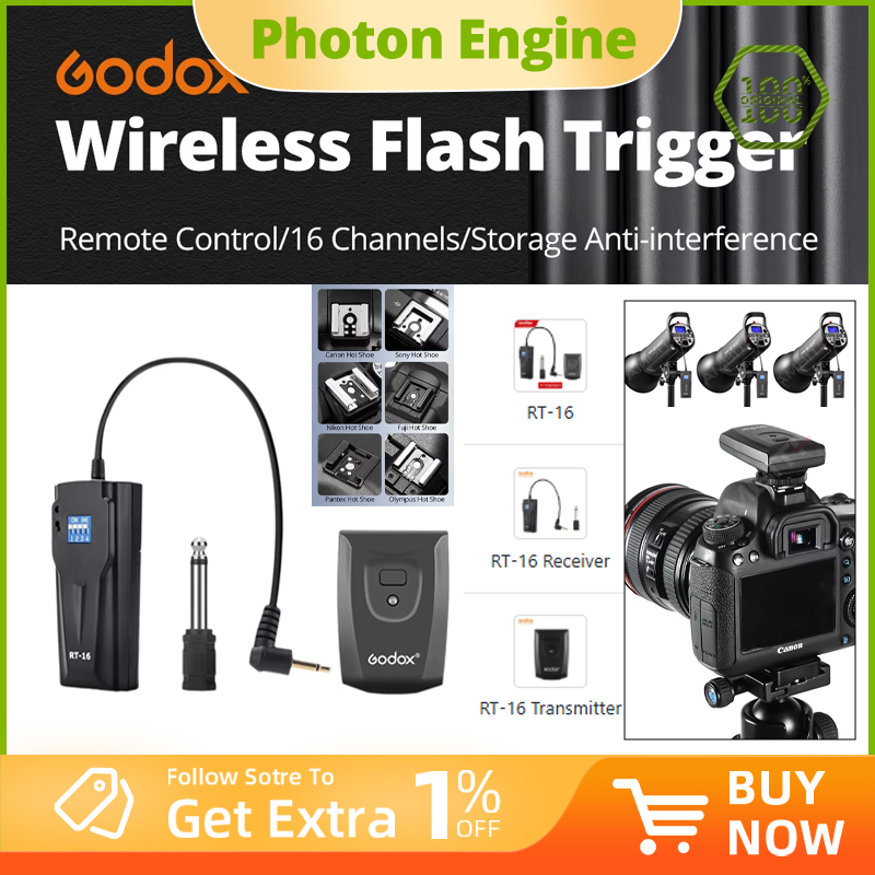 Trigger Receiver Set - Godox RT-16 16 Kanallı Kablosuz/Radyo Stüdyo