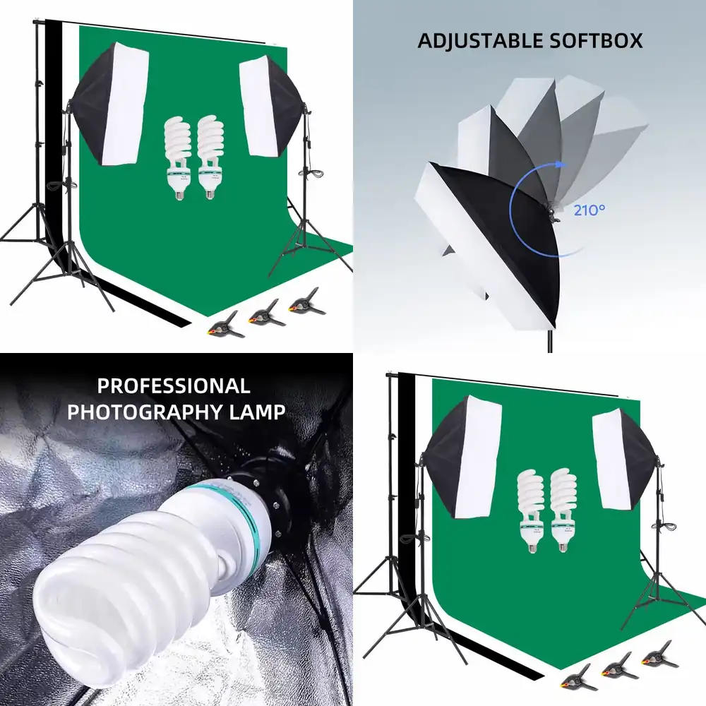 Photography Lighting Kit Portable - 1 Fotoğraf Stüdyosu Ekipmanı 2.6*3m Arka