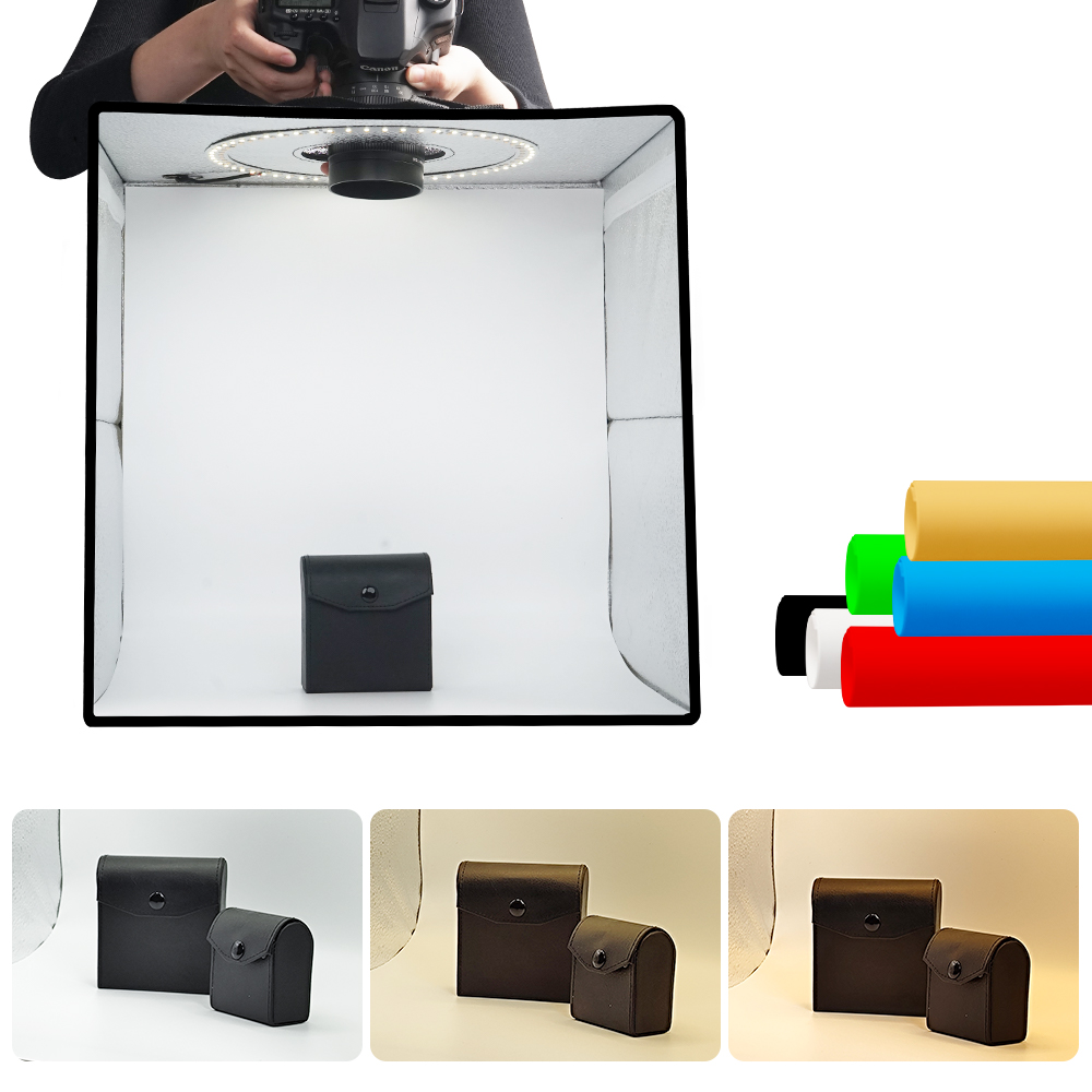 Photography Lighting Case - Lightdow Kısılabilir Fotoğraf Kutusu LED Işık