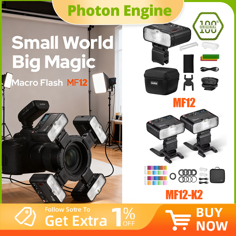 Photography Lighting Kit Godox - Godox MF12-K2 Makro Flaş 2'li Işık