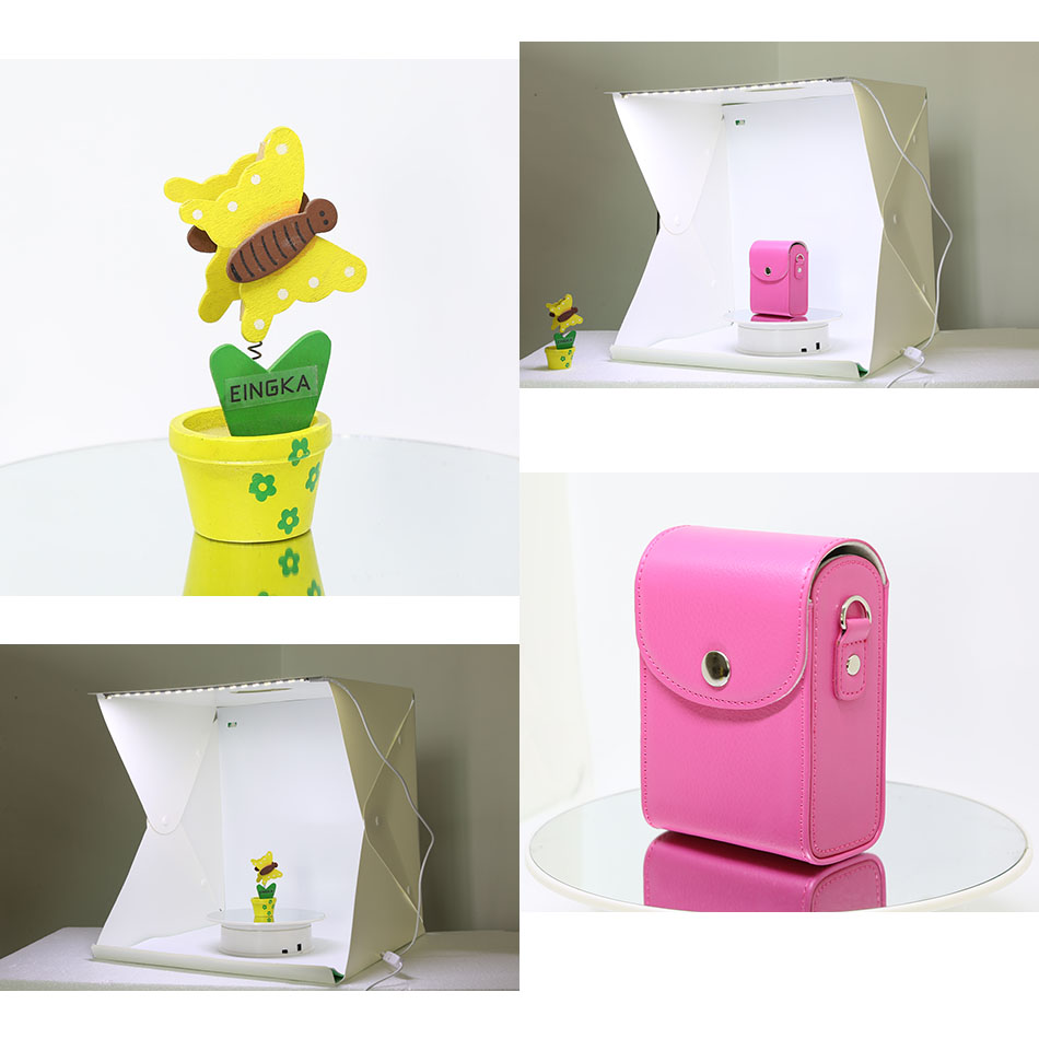 Photography Lighting White Background - Katlanabilir Stüdyo Difüzör Softbox LED Işıklı