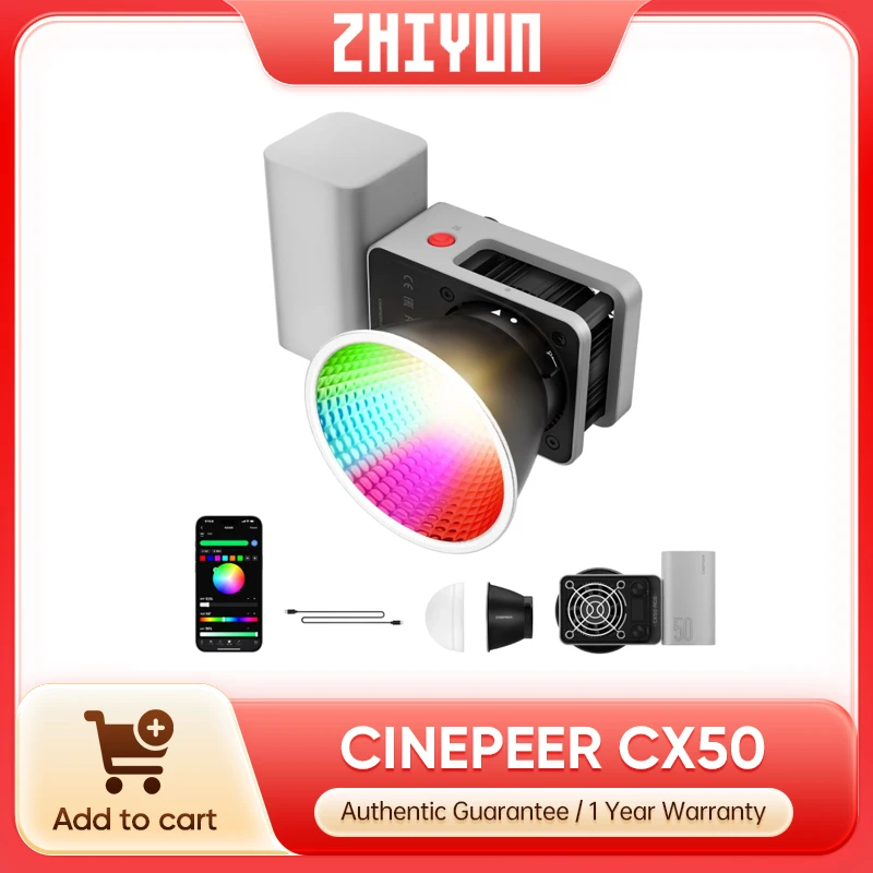 Zhiyun CINEPEER CX50 RGB Video - Photography Lighting Kit Portable incelemesi ve fiyatı