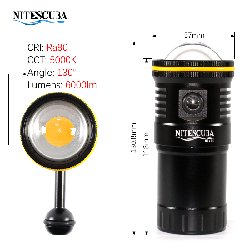 Nitescuba NSV60 LED Dalış Vide - Photography Lighting Angles incelemesi ve fiyatı