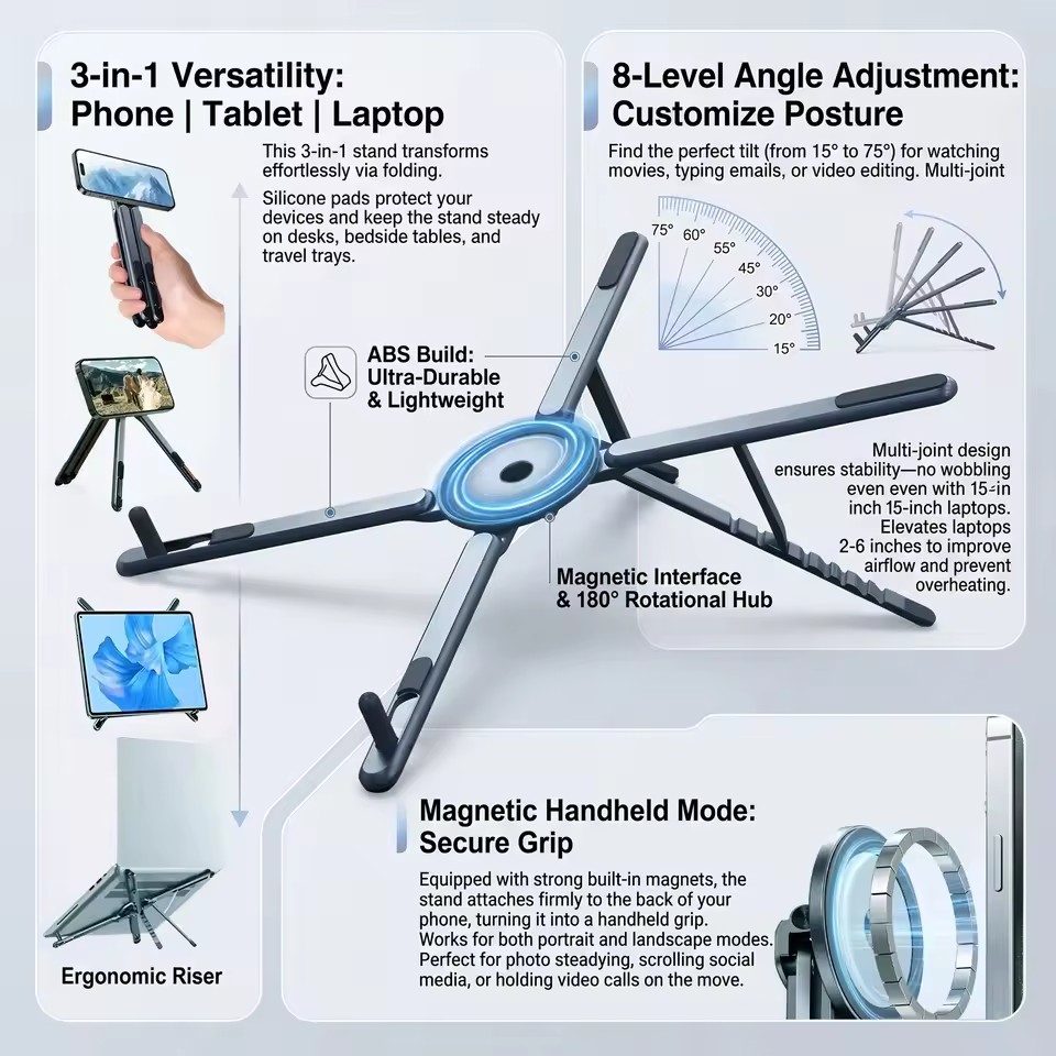 Taşınabilir Manyetik Telefon T - Stand Lighting Photography incelemesi ve fiyatı