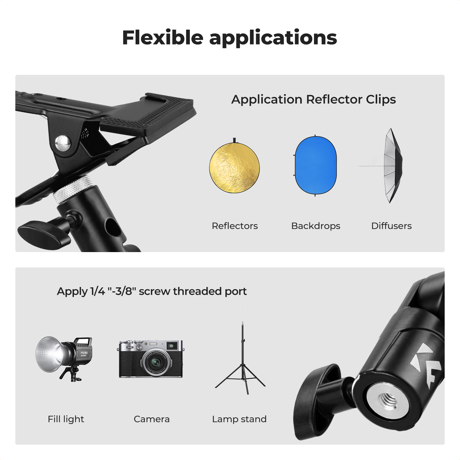 K&F CONCEPT Reflektör Klipsli  - Reflector Arm Clamp incelemesi ve fiyatı