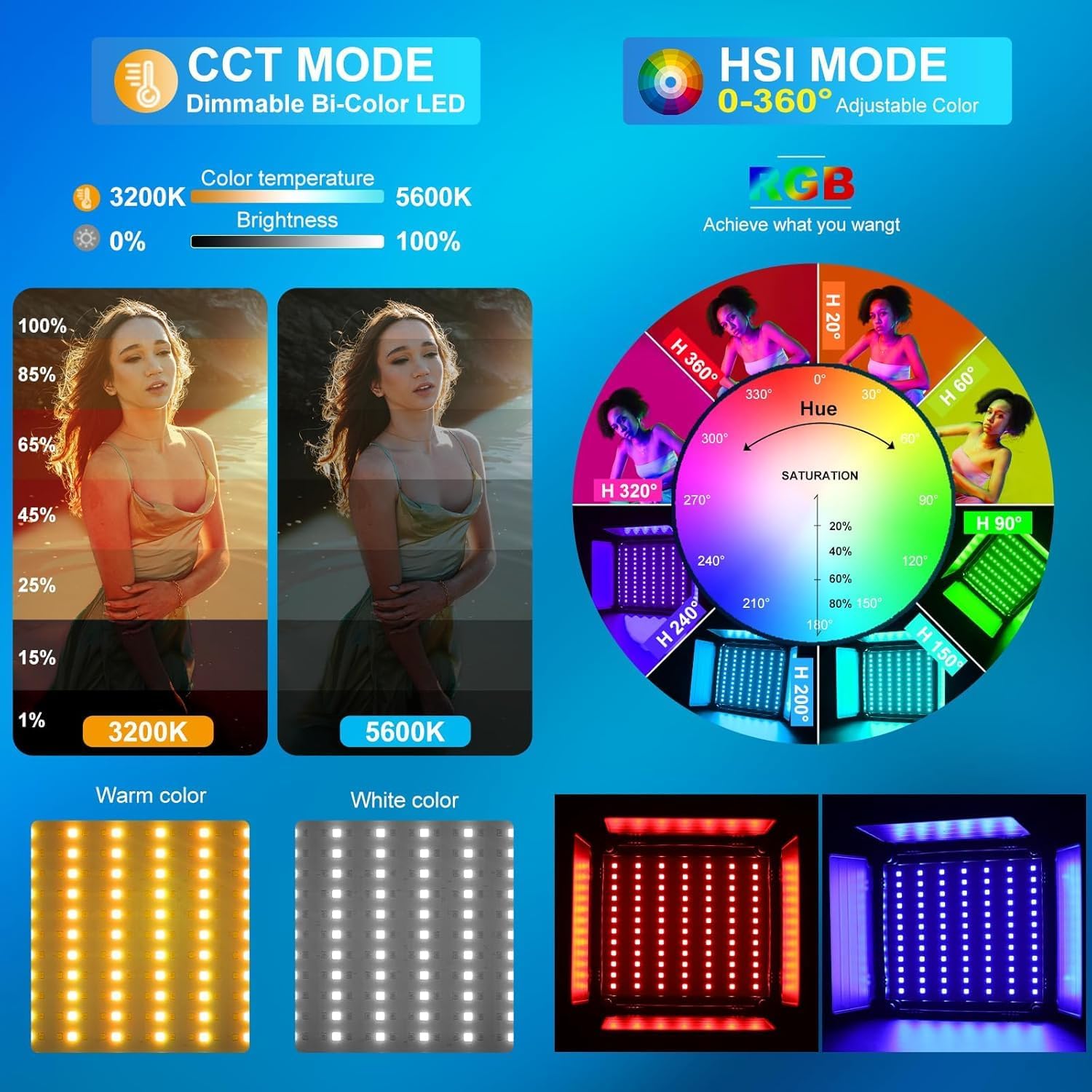 RGB LED Video Aydınlatma Kiti, - Photography Lighting Rgb incelemesi ve fiyatı